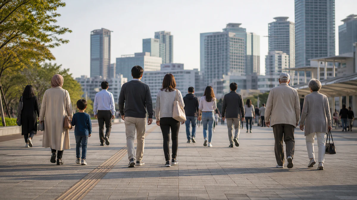 일본 인구추계의 핵심 상황을 보여 주는 일본 생활 현장
