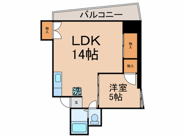 大橋コーポ 4B 도면