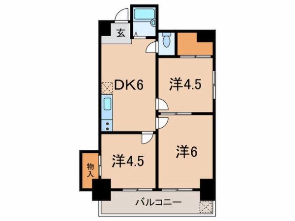 シャトレー西蒲田(302) 302 도면