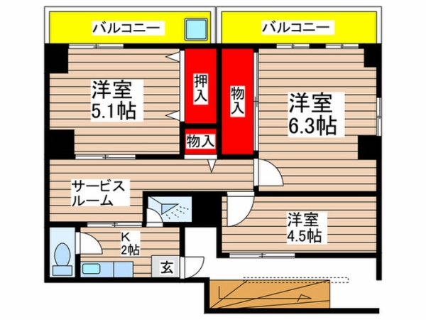 深谷ビル 501 도면