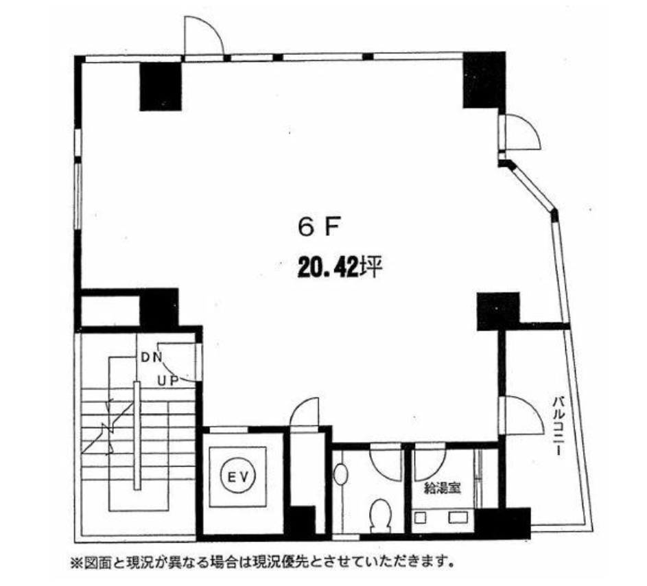 보증금6.6 | 야마노테선 고탄다・品川역 도보 10분 | 6층 | 사무실 | 67.53㎡ | 352,000엔 매물 이미지 2