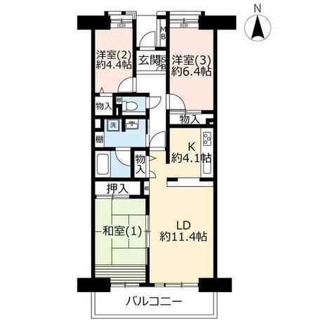 우라야스시 | 신우라야스 역 버스 10분 거리 | 3LDK | 84.57㎡ | 195,200엔 대표 이미지