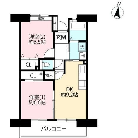 히노시 | 도요다 역 도보 12분 거리 | 2DK | 55.59㎡ | 115,300엔 대표 이미지