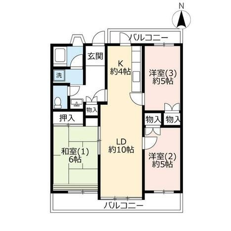 히가시무라야마시 | 야사카 역 도보 16분 거리 | 3LDK | 70.07㎡ | 95,200엔 대표 이미지