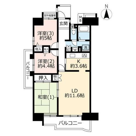 사가미하라시 | 사가미오노 역 도보 12분 거리 | 3LDK | 73.19㎡ | 147,400엔 대표 이미지
