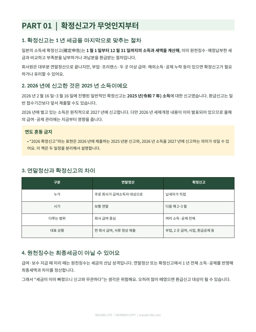 일본 확정신고·세금 초보 가이드 2026 3쪽 미리보기