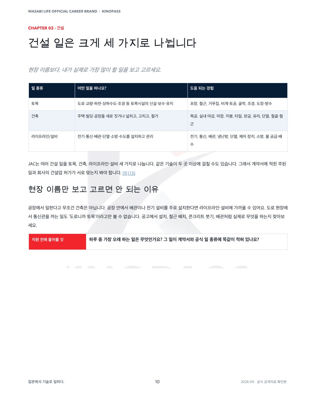 건설 3개 업무구분 미리보기 · 10쪽